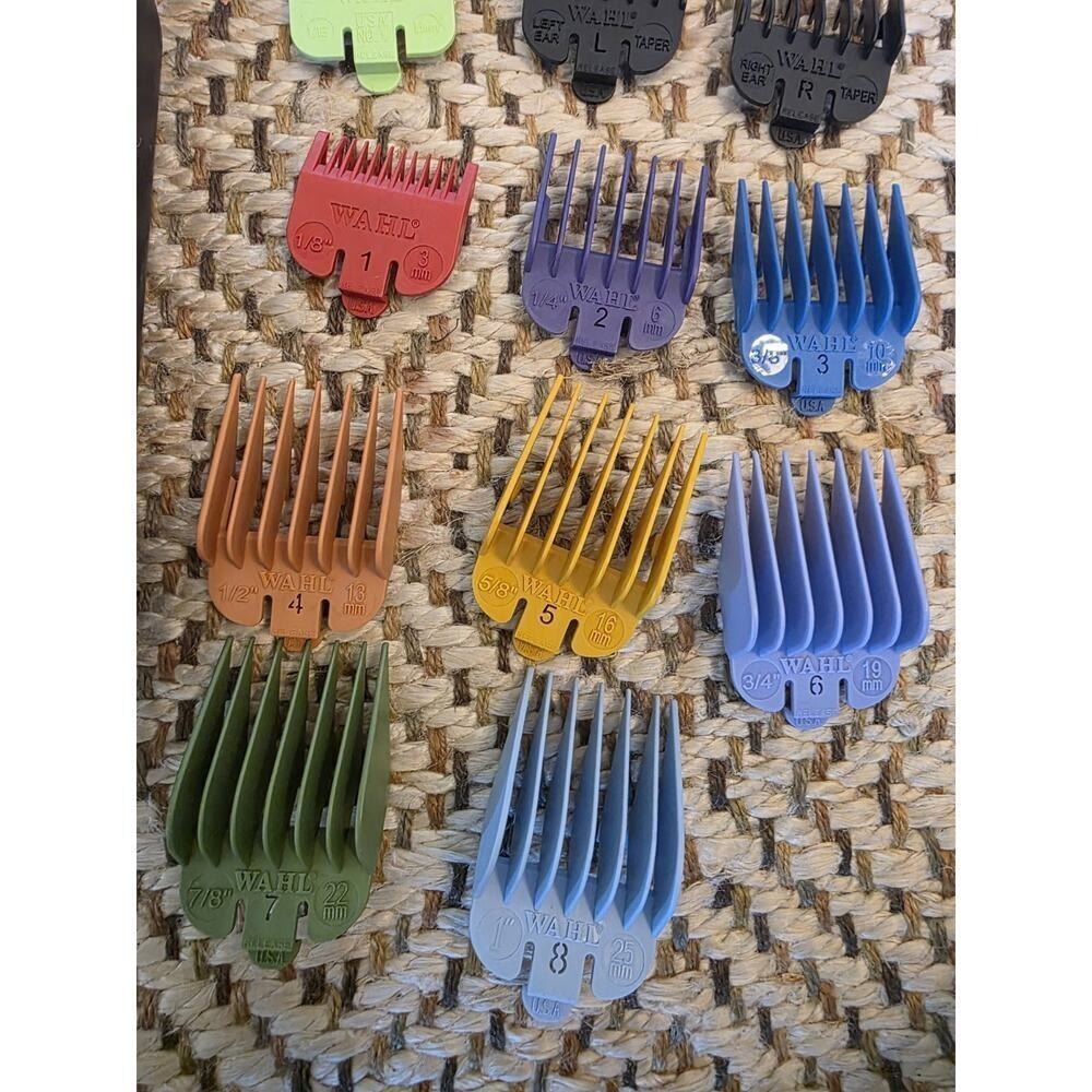 Wahl Color Pro Corded Hair Clipper Kit Model MC3 Color Coded Guides Case H1 - Picture 11 of 16